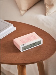 Double-sided alarm clock Lexon Flip Classic X Pantone light pink 4
