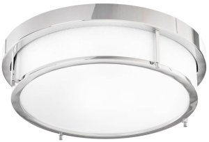 Okrągła lampa sufitowa Romi plafon abażurowy chrom biały 3