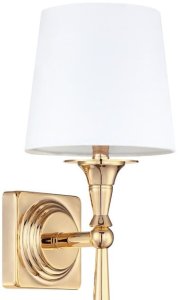 Kinkiet Cosmo Light Lampa ścienna do jadalni Austin W01265AU-WH metal tkanina złota biała 3