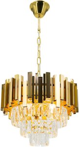 Zwisowa lampa pałacowa Valetta 6268/4 TR do jadalni glamour złota 2
