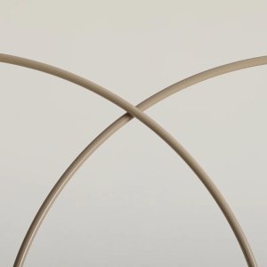 Szklana lampa wisząca Una 1116L17_L kulista łuk wielopunktowa metal beżowa 6