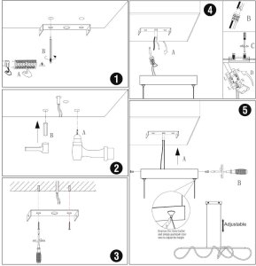 Zwisowa lampa Attalea 97629 Endon LED 43W 3000K wąż świetlny złota 10