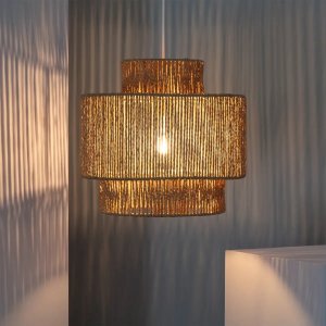 Salonowa lampa wisząca Boho ABR-LW14-BH-E27 Abruzzo tuba brązowy 2