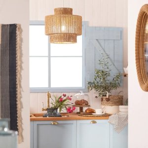 Salonowa lampa wisząca Boho ABR-LW14-BH-E27 Abruzzo tuba brązowy 6