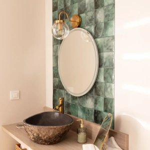 Kinkiet Abruzzo Szklana lampa ścienna Librio ABR-KZS-E27 IP44 złoty przezroczysty 4