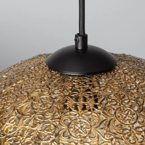 Jadalniana lampa wisząca Maestro ABR-LWE-E27 Abruzzo metalowa złota 3