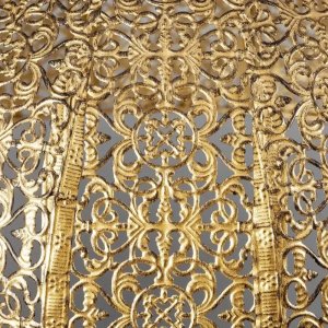 Jadalniana lampa wisząca Maestro ABR-LWE-E27 Abruzzo metalowa złota 4