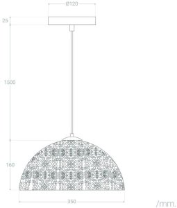 Jadalniana lampa wisząca Maestro ABR-LWE-E27 Abruzzo metalowa złota 7