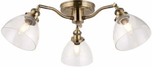Lampa sufitowa Hansen 97247 Endon mosiądz przezroczysta 2