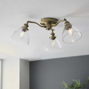 Lampa sufitowa Hansen 97247 Endon mosiądz przezroczysta 3