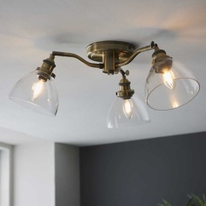 Lampa sufitowa Hansen 97247 Endon mosiądz przezroczysta 8