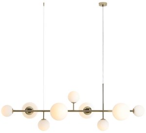 Molekułowa lampa wisząca Dione 1092N30 Aldex kule białe złote 2