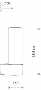 Łazienkowy kinkiet ścienny Natalie 10723 Nowodvorski IP44 tuba biały chrom 9