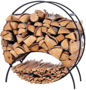 Kaja Stojak na drewno okrąg Home KS-21 STOJAK WOOD RING M metalowy czarny 3