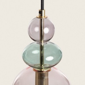 Skandynawska lampa wisząca Koloreno ABR-KOLO2-F Abruzzo fioletowy zielony 3