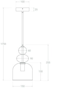 Skandynawska lampa wisząca Koloreno ABR-KOLO2-F Abruzzo fioletowy zielony 8