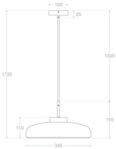 Wisząca lampa Artel ABR-SLWA-E27 Abruzzo do jadalni złoty bursztynowy 8
