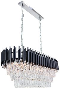 Kryształowa lampa wisząca TOLEDO 6260/8 8C BL czarny chrom przezroczysty 2