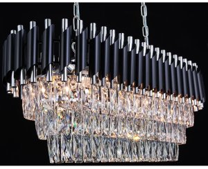 Kryształowa lampa wisząca TOLEDO 6260/8 8C BL czarny chrom przezroczysty 3