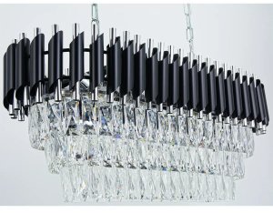 Kryształowa lampa wisząca TOLEDO 6260/8 8C BL czarny chrom przezroczysty 5