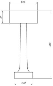 Lampka stołowa Tavolo ST-8127T/A SILVER Step LED 3W 3000K grzybek srebrna 5
