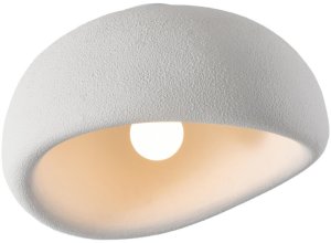Kopułowa lampa sufitowa STONE DN426-50C metalowa do salonu biała 5