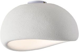 Kopułowa lampa sufitowa STONE DN426-50C metalowa do salonu biała 6