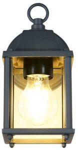 Elewacyjna lampa ścienna MIRANDE 262260142 metalowa szklana IP23 antracyt 6