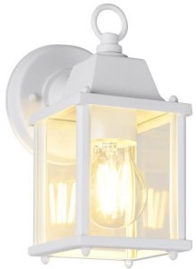 Metalowa lampa ścienna na taras MIRANDE 262260131 IP23 biała 2
