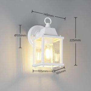 Metalowa lampa ścienna na taras MIRANDE 262260131 IP23 biała 8