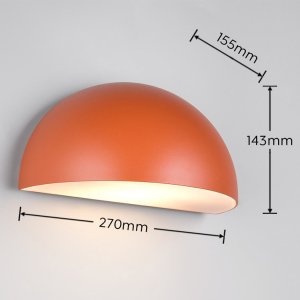 Ścienna lampa metalowa MAAS 262460140 kopuła IP44 pomarańczowa 7