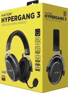 HATOR Hypergang 3 Wireless Zestaw słuchawkowy Bezprzewodowy Opaska na głowę Gaming USB Type-C / USB Type-A Bluetooth Czarny 1