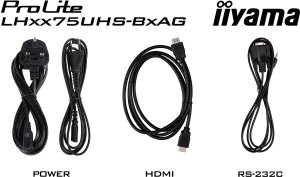 iiyama LH6575UHS-B2AG signage display Płaski panel Digital Signage 163,8 cm (64.5") LCD Wi-Fi 500 cd/m² 4K Ultra HD Czarny Procesor wbudowany Android 11 24/7 15