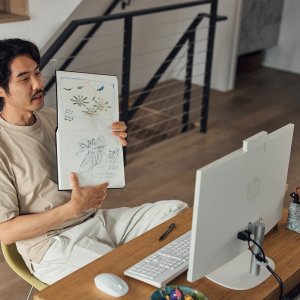 Komputer HP Komputer All in One 24-cr0073nf / B43R6EA / Intel Core i3-N300 / 16GB / SSD 1TB / Intel UHD / FullHD / Win 11 / Biały 5