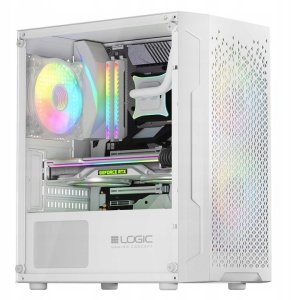 BIAŁY KOMPUTER GAMINGOWY DO GIER CORE i5 14400 32GB RTX 3050 M2 1TB W11 RGB 3