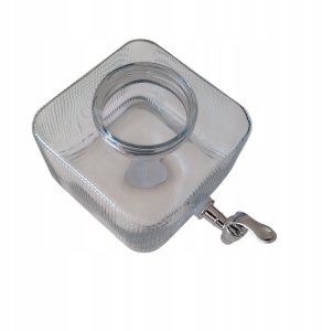 SŁÓJ SZKLANY 3l DO NAPOJÓW Z KRANIKIEM PŁASKI DO LODÓWKI 5