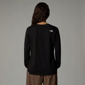 Bluzka damska z długim rękawem The North Face L/S Simple Dome Tee - tnf black rozmiar: xs 5
