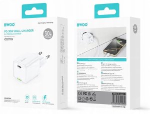 BWOO ładowarka sieciowa PD GaN USB-C 30W biała 5