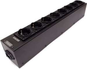 Tomanek TAP8S+ - listwa zasilająca SLIM jednorzędowa do sprzętu audio z filtrem sieci oraz dc blockerem 1