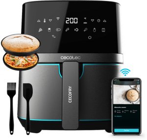 Frytkownica beztłuszczowa Cecotec Frytkownica beztłuszczowa Cecofry Full InoxBlack 5500 Connected Pack air fry 5