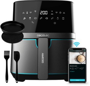 Frytkownica beztłuszczowa Cecotec Frytkownica beztłuszczowa Cecofry Full InoxBlack 5500 Connected Pack air fry 6