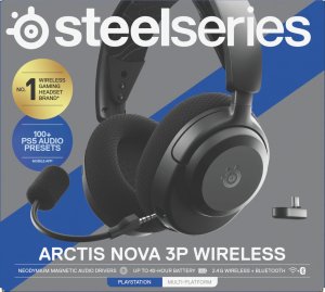 Steelseries Arctis Nova 3P Zestaw słuchawkowy Bezprzewodowy Opaska na głowę Muzyka/dzień powszedni Bluetooth Czarny 1