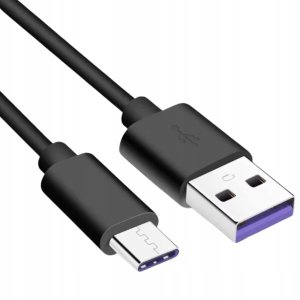 ECONOMY KABEL USB DO TYP-C 5A 100W 1M CZARNY USB3.0 1