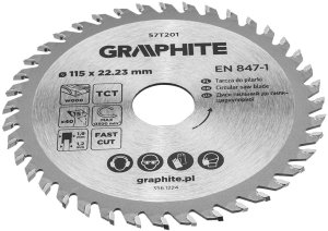 Graphite Tarcza do pilarki, widiowa, 115 x 22.23 mm, 40 zębów 4