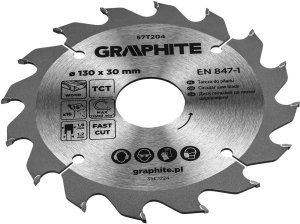 Graphite Tarcza do pilarki, widiowa, 130 x 30 mm, 16 zębów 4