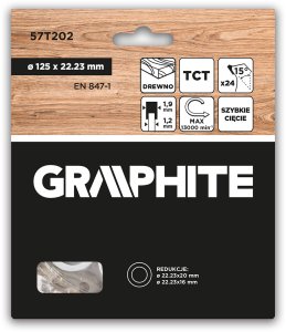 Graphite Tarcza do pilarki, widiowa, 125 x 22.23 mm, 24 zęby 2
