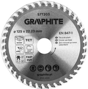 Tarcza do pilarki, widiowa, 125 x 22.23 mm, 40 zębów 3