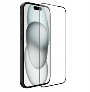 TELTECH PREMIUM SZKŁO 6D IPHONE 15 SZKŁO PROFILOWANE HARTOWANE FULL COVER CZARNA RAMKA 2