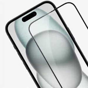 TELTECH PREMIUM SZKŁO 6D IPHONE 15 SZKŁO PROFILOWANE HARTOWANE FULL COVER CZARNA RAMKA 3