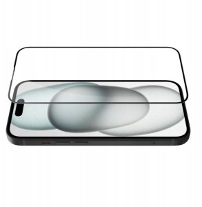 TELTECH PREMIUM SZKŁO 6D IPHONE 15 SZKŁO PROFILOWANE HARTOWANE FULL COVER CZARNA RAMKA 7